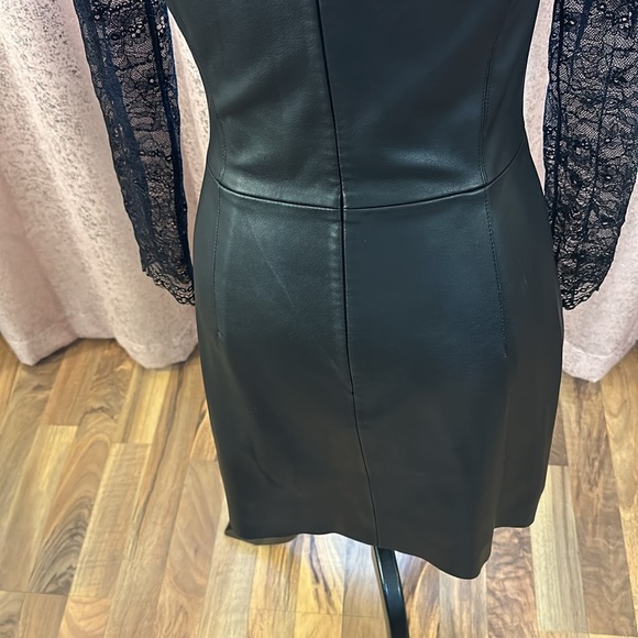 Zara Faux leather and Lace Dress - Picture 7 of 8